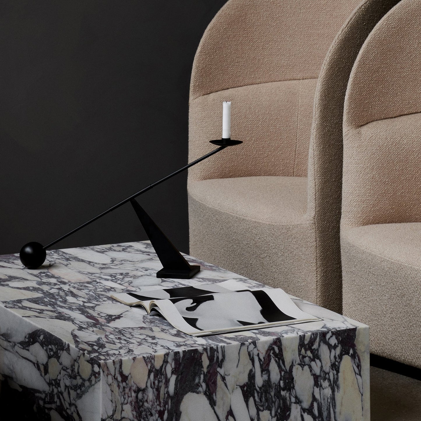 audo copenhagen (menu) | interconnect candle holder | black
