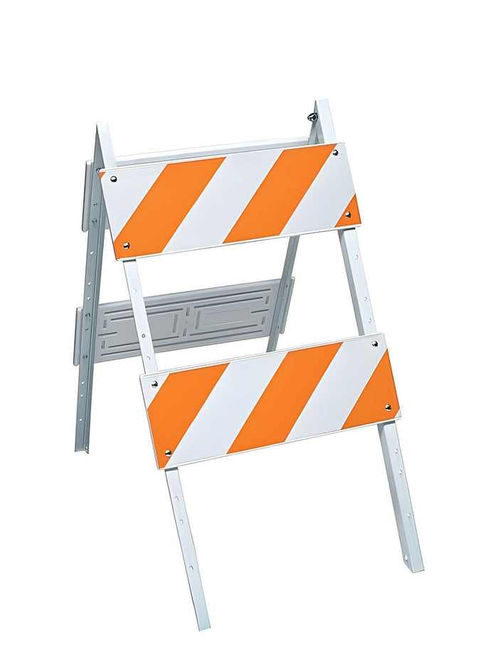 Metal Leg and Plastic Panel Barricade - Type II Traffic Barricades - Crowd Control Warehouse