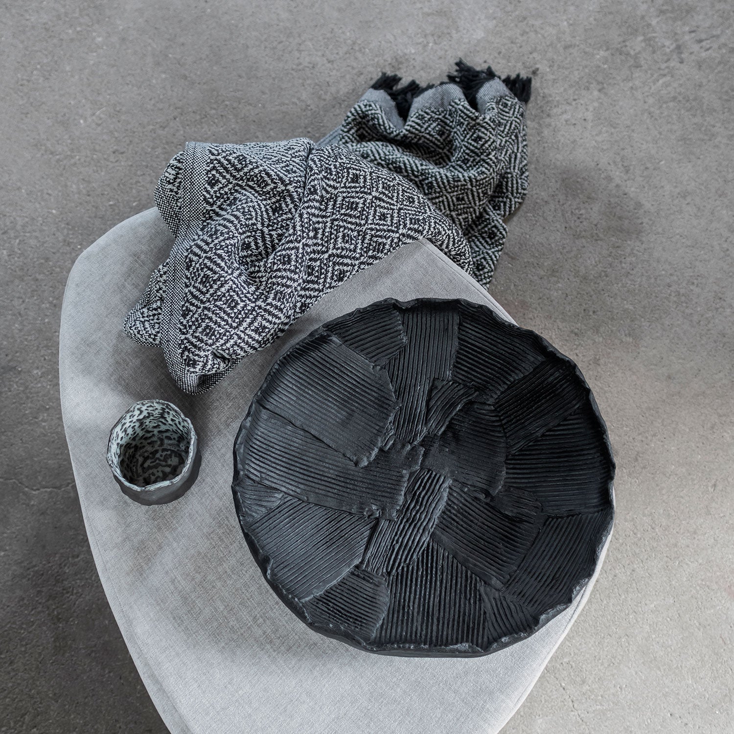 mette ditmer | art piece | patch bowl | black