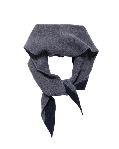lost & found Margaret Howell MHL Tipped Scout Scarf Lambswool Grey/Ink
