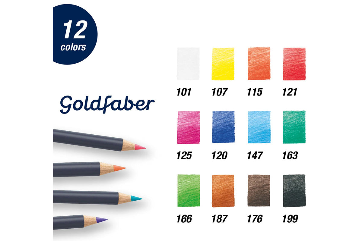 Faber-Castell - Goldfaber Color Pencils - 12 Color Set
