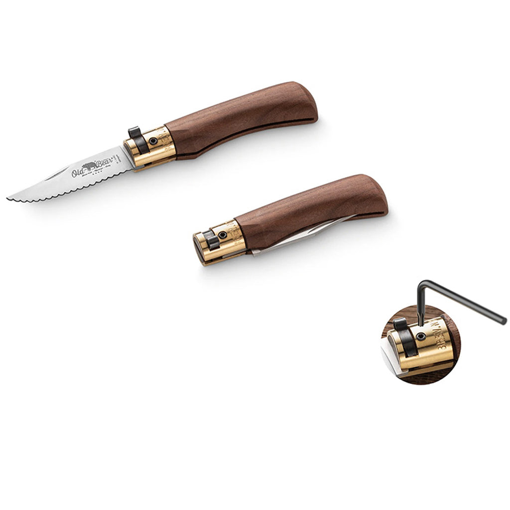 Classic Walnut Folding Knife | Stainless Serrated