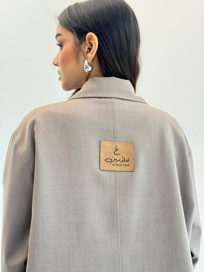 Oversized Summer Blazer-Mocka