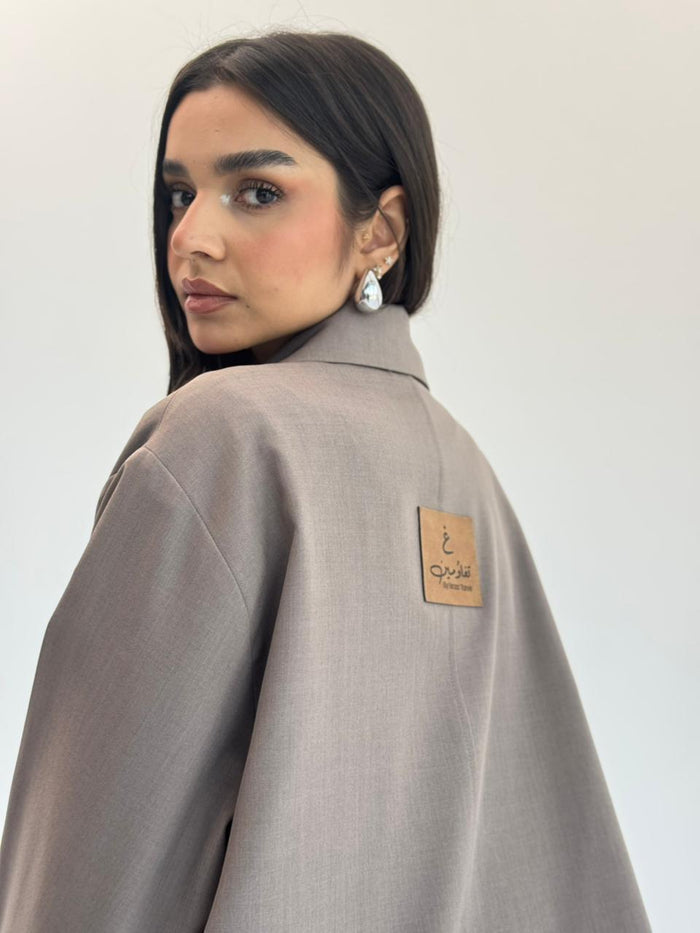 Oversized Summer Blazer-Mocka