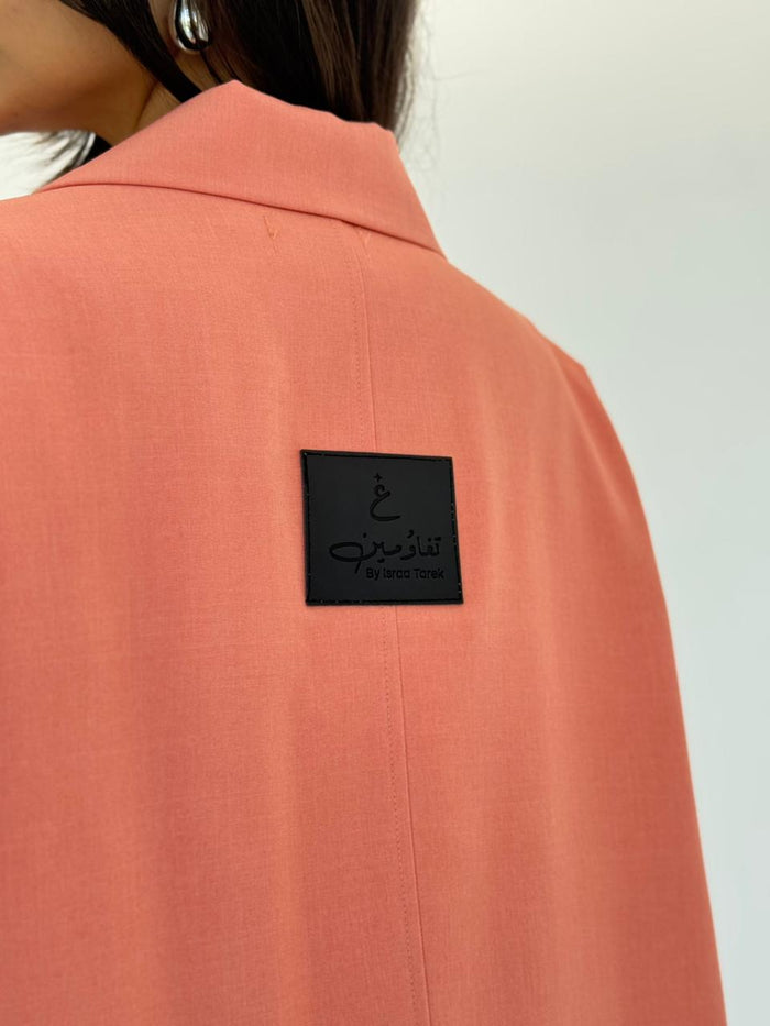 Oversized Summer Blazer-Peachy