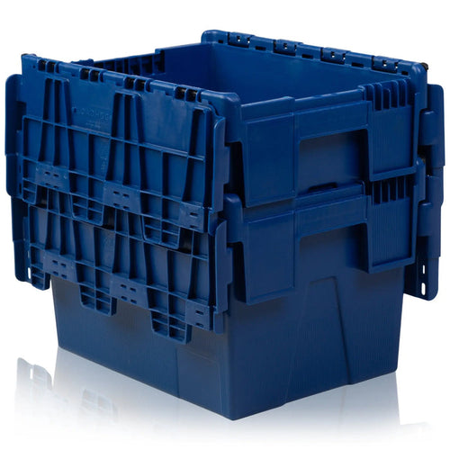 Pack of 2 - 22 Litre Plastic Attached lid Containers LH