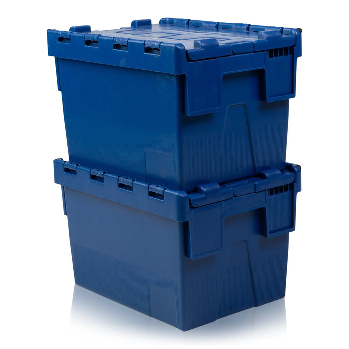 Pack of 2 - 22 Litre Plastic Attached lid Containers LH