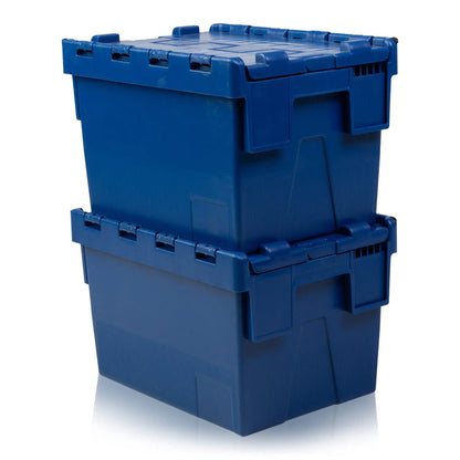 Pack of 2 - 22 Litre Plastic Attached lid Containers LH