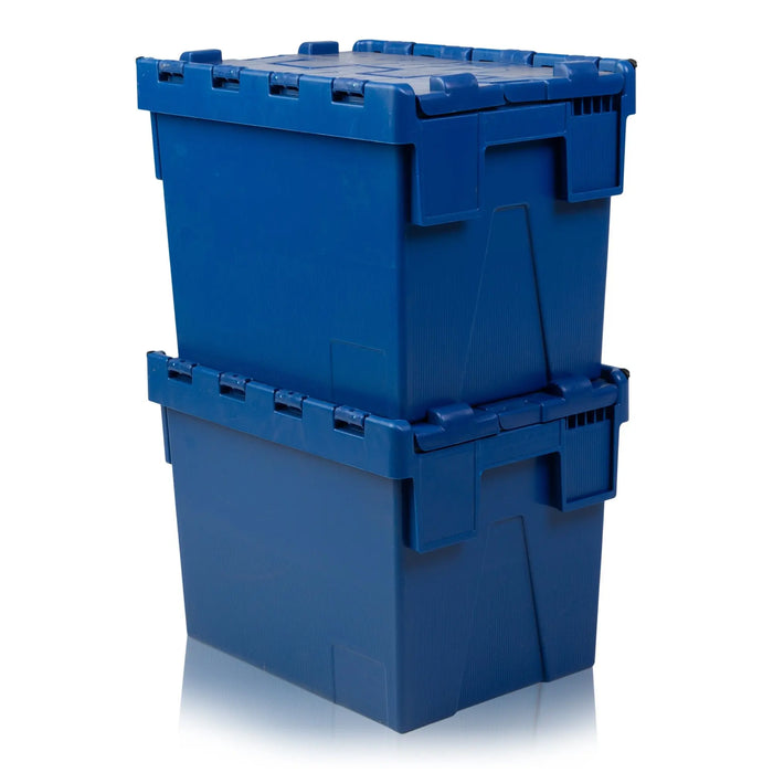 Pack of 2 - 25 Litre Plastic Attached Lid Containers LH