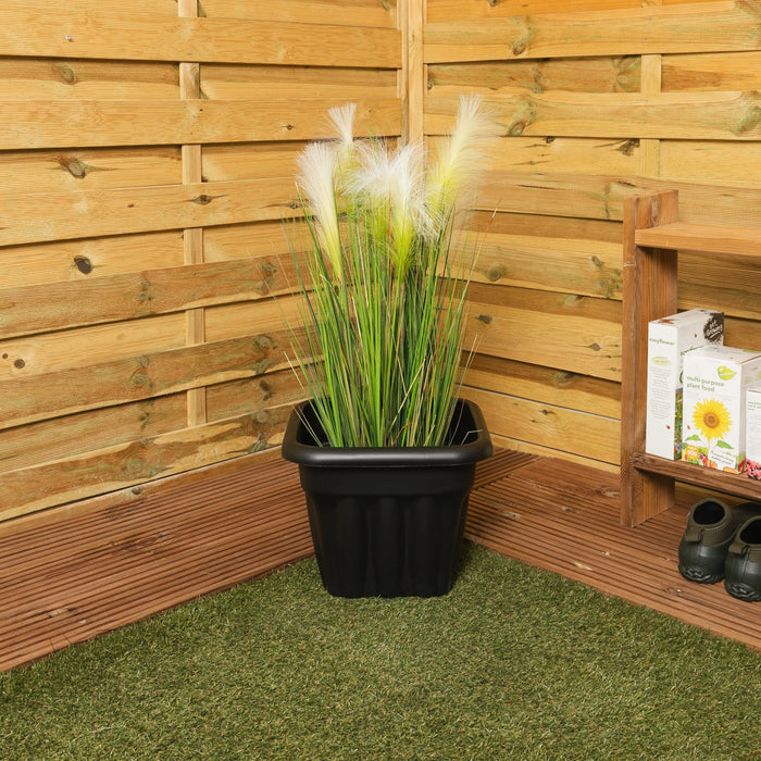 Pack of 2 - 33cm Vista Small Square Plastic Garden Planter Wham Storage