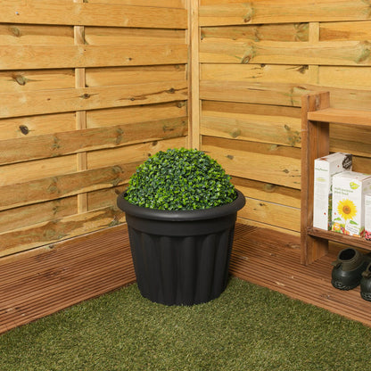 Pack of 2 - 40cm Vista Medium Round Plastic Plant Pot Wham Storage