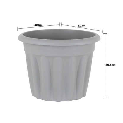 Pack of 2 - 40cm Vista Medium Round Plastic Plant Pot Wham Storage