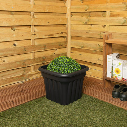 Pack of 2 - 40cm Vista Medium Square Plastic Planter Wham Storage