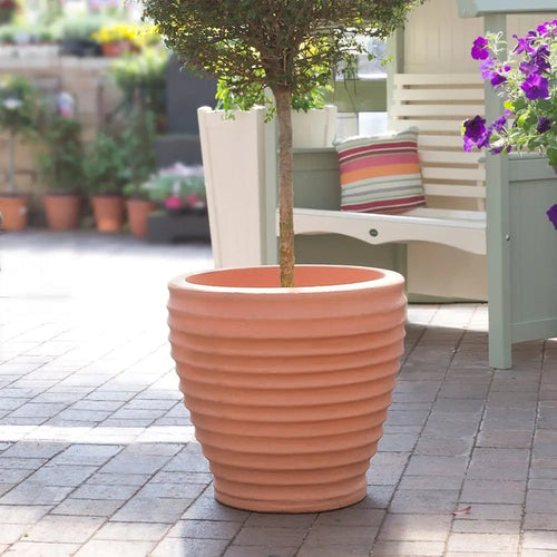 Pack of 2 - 43cm Moroccan Plastic Garden Planters Strata