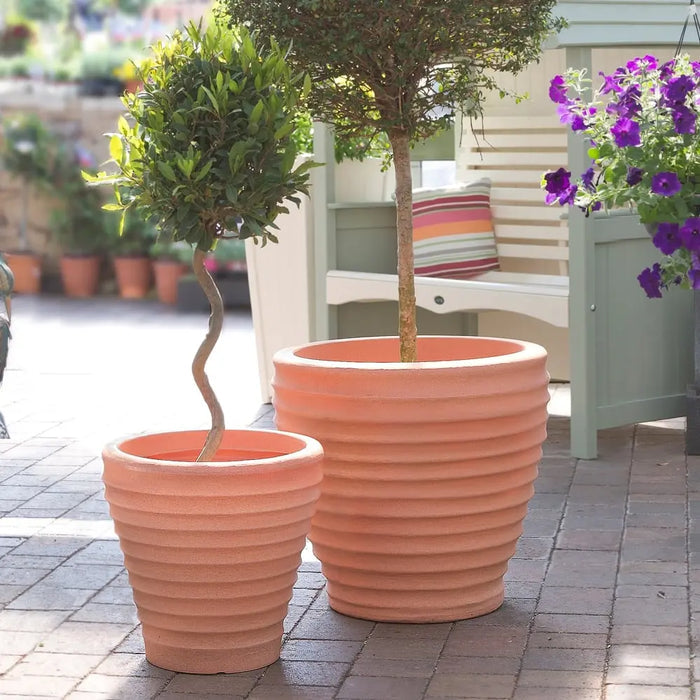 Pack of 2 - 43cm Moroccan Plastic Garden Planters Strata