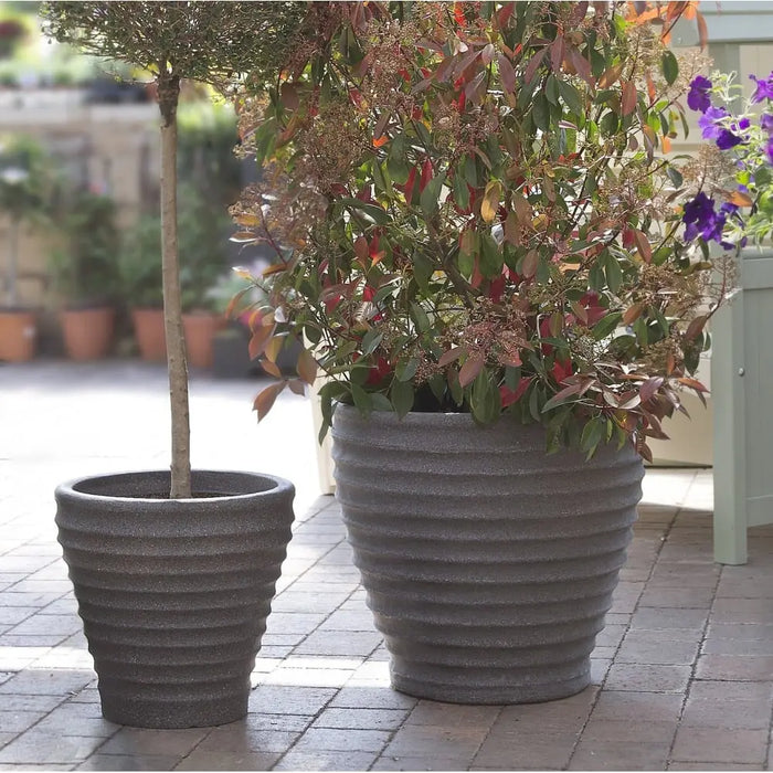 Pack of 2 - 43cm Moroccan Plastic Garden Planters Strata