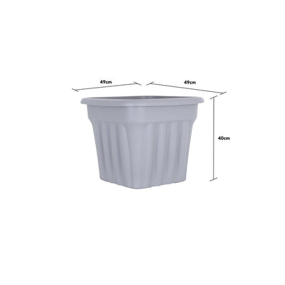 Pack of 2 - 49cm Vista Large Square Plastic Planter Wham Storage