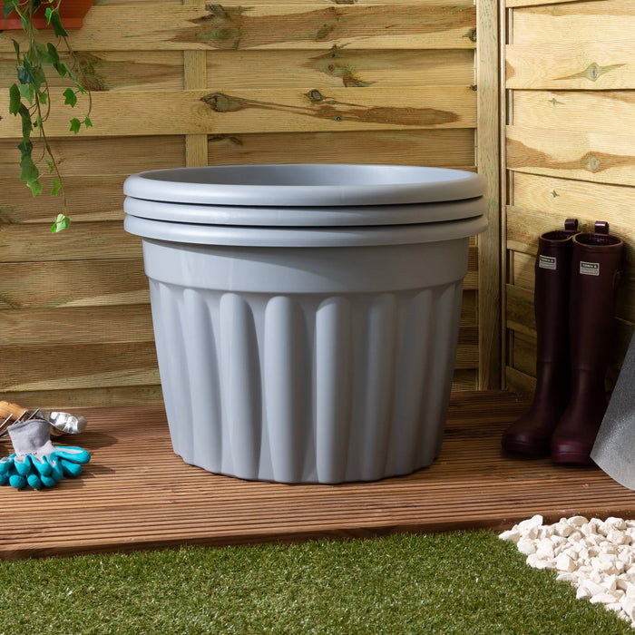 Pack of 2 - 60cm Vista Extra Large Round Plastic Plant Pot Wham Storage