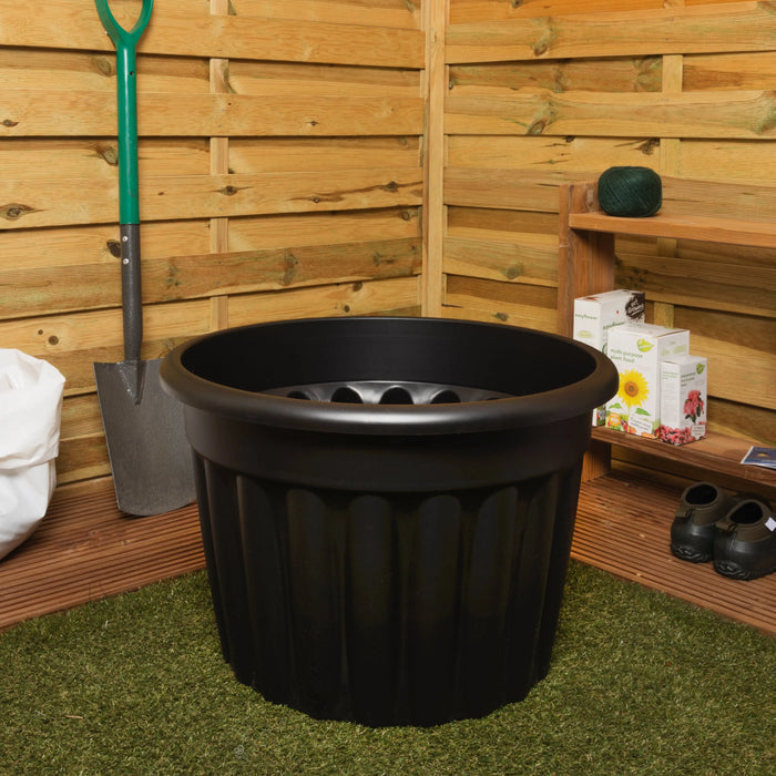 Pack of 2 - 60cm Vista Extra Large Round Plastic Plant Pot Wham Storage