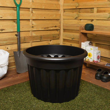 Pack of 2 - 60cm Vista Extra Large Round Plastic Plant Pot Wham Storage