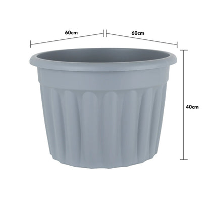 Pack of 2 - 60cm Vista Extra Large Round Plastic Plant Pot Wham Storage