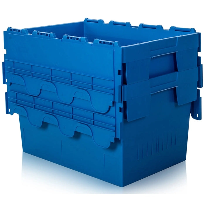 Pack of 2 - 70 Litre Heavy Duty ALC Plastic Boxes With Attached Lids