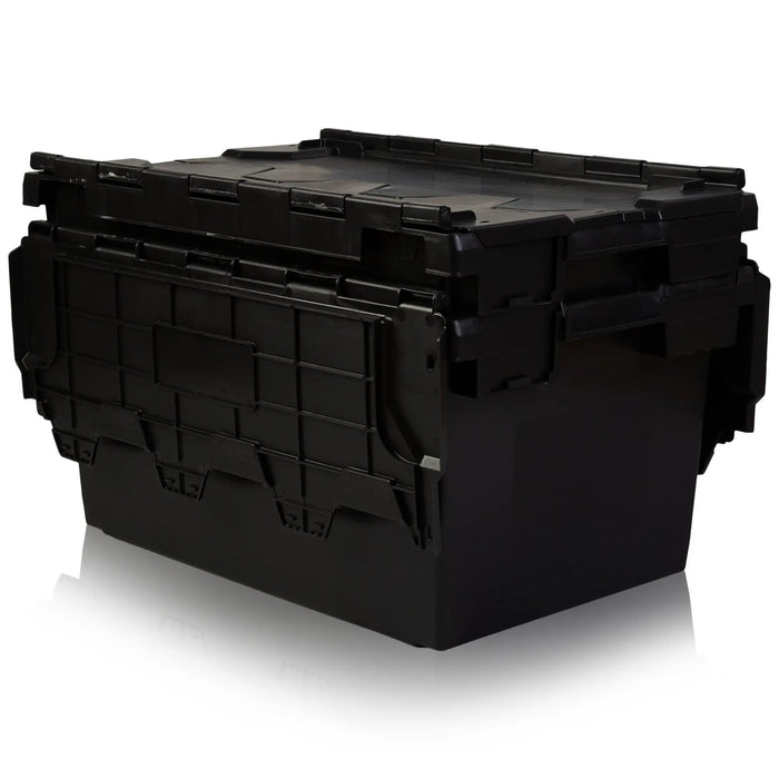 Pack of 2 - 80 litre Large Attached Lid Boxes Counter