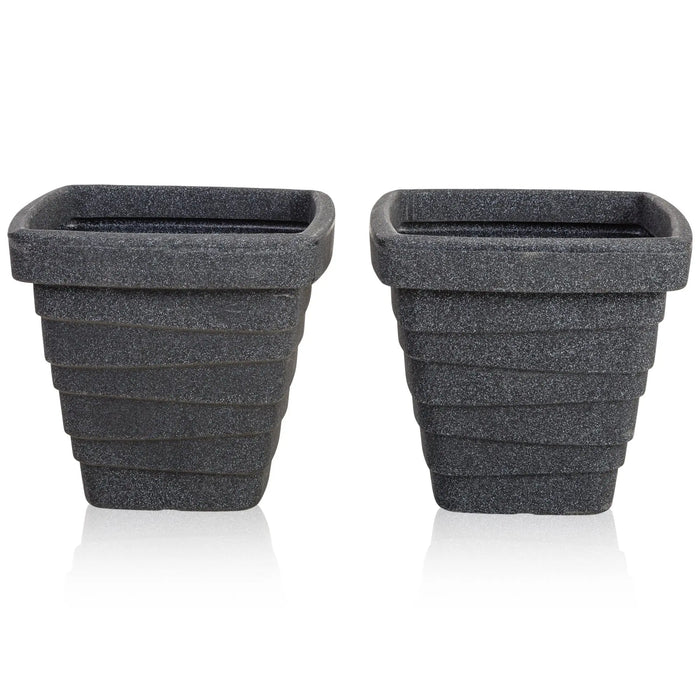 Pack of 2 - Square Trojan Planters Strata