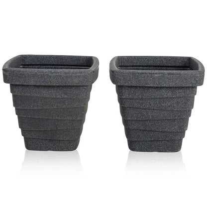Pack of 2 - Square Trojan Planters Strata