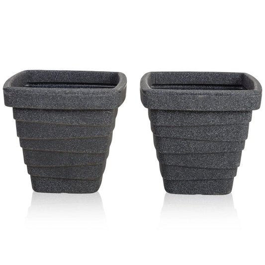Pack of 2 - Square Trojan Planters Strata