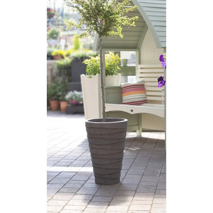 Pack of 2 - Trojan 38cm Medium Planter Granite Strata