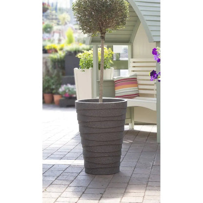 Pack of 2 - Trojan 48cm Large Planter Granite Strata