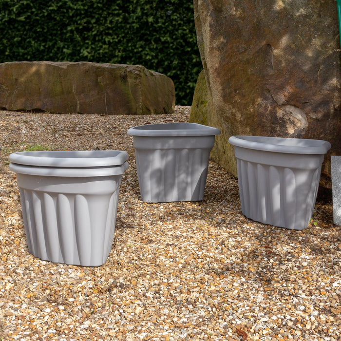 Pack of 2 - Vista 40cm Corner Plastic Planter Wham Storage