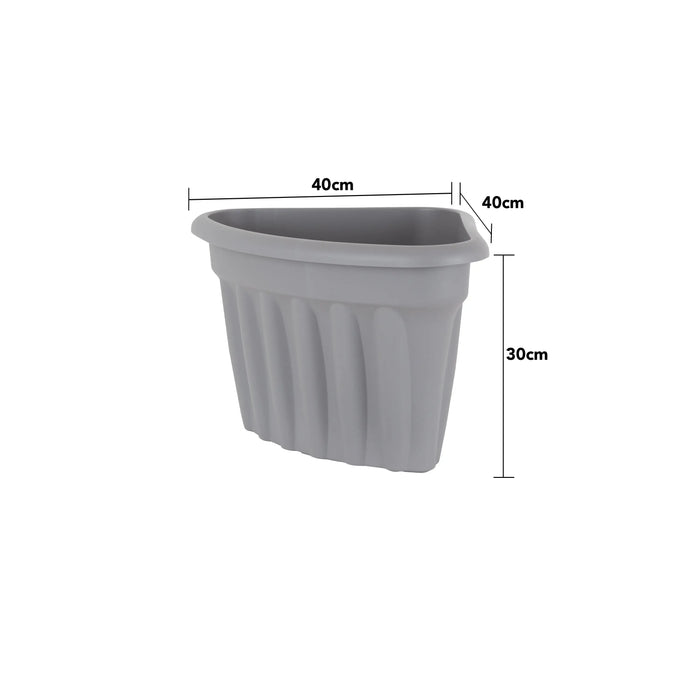 Pack of 2 - Vista 40cm Corner Plastic Planter Wham Storage