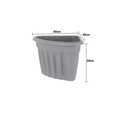Pack of 2 - Vista 40cm Corner Plastic Planter Wham Storage