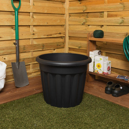 Pack of 2- 50cm Vista Large Round Plastic Plant Pot Wham Storage