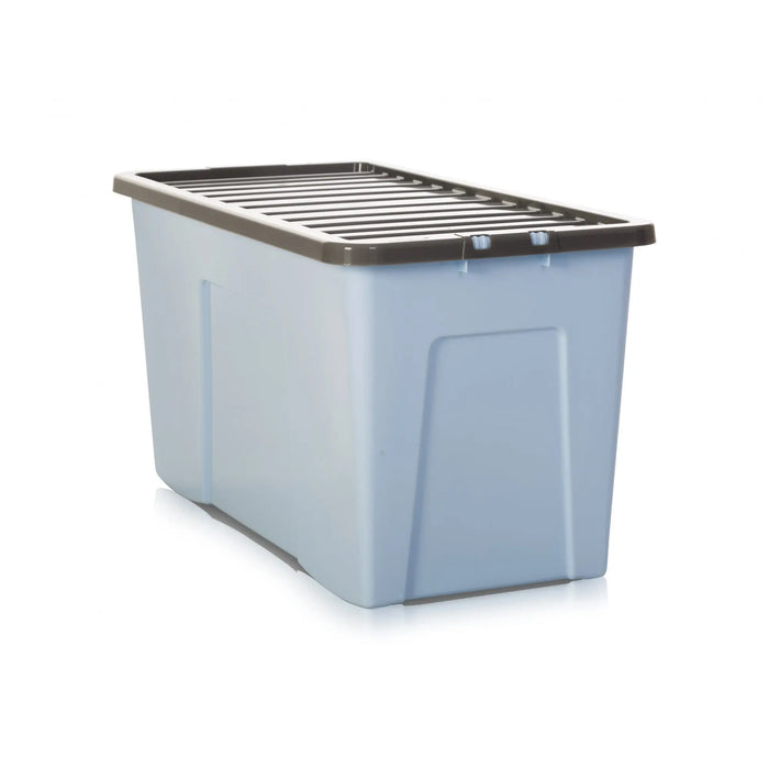 Pack of 3 - 110 Litre XL Plastic Storage Boxes with Lids Wham Storage