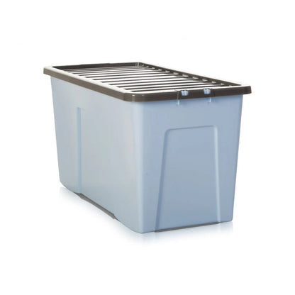 Pack of 3 - 110 Litre XL Plastic Storage Boxes with Lids Wham Storage