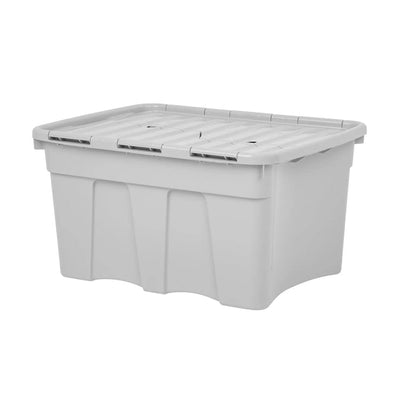 Pack of 3 - 54 Litre Home Upcycled Plastic Croc Box with Attached Lid Wham Storage