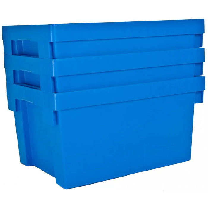 Pack of 3 - 56 Litre Heavy Duty Plastic Tote Boxes