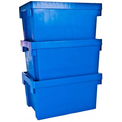 Pack of 3 - 56 Litre Heavy Duty Plastic Tote Boxes