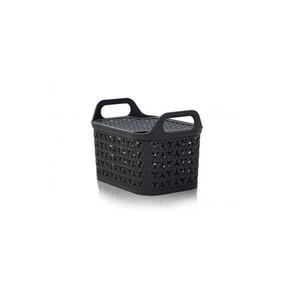 Small Urban Plastic Storage Basket with Lid Strata