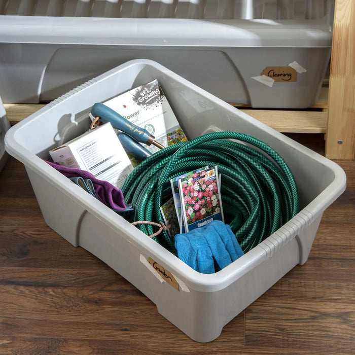 Pack of 4 - 34 Litre Home Upcycled Plastic Box & Lid Wham Storage