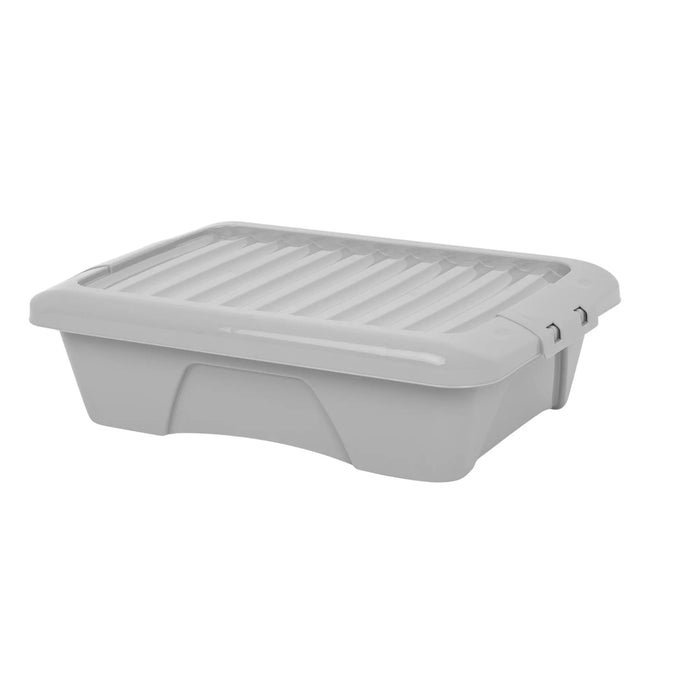 Pack of 5 - 22 Litre Home Upcycled Plastic Box with Lid Wham Storage