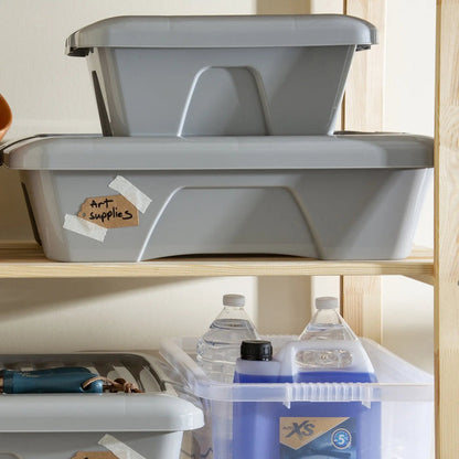Pack of 5 - 22 Litre Home Upcycled Plastic Box with Lid Wham Storage