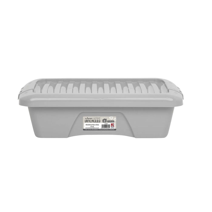Pack of 5 - 22 Litre Home Upcycled Plastic Box with Lid Wham Storage