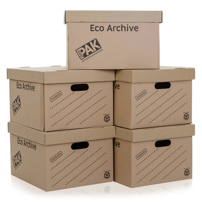 Pack of 5 - Eco Archive Cardboard Boxes StorePak