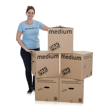 Pack of 5 - Medium Cardboard Packing Boxes StorePak