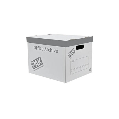 Pack of 5 - White Archive Cardboard Boxes StorePak