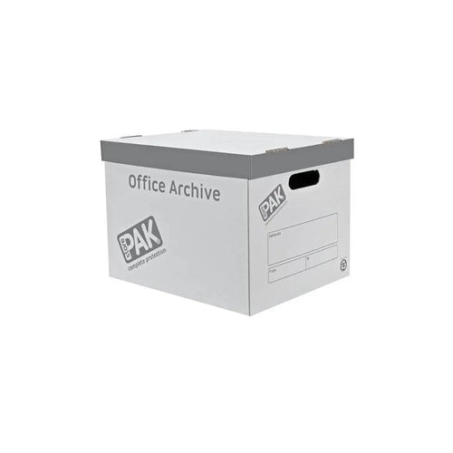 Pack of 5 - White Archive Cardboard Boxes StorePak